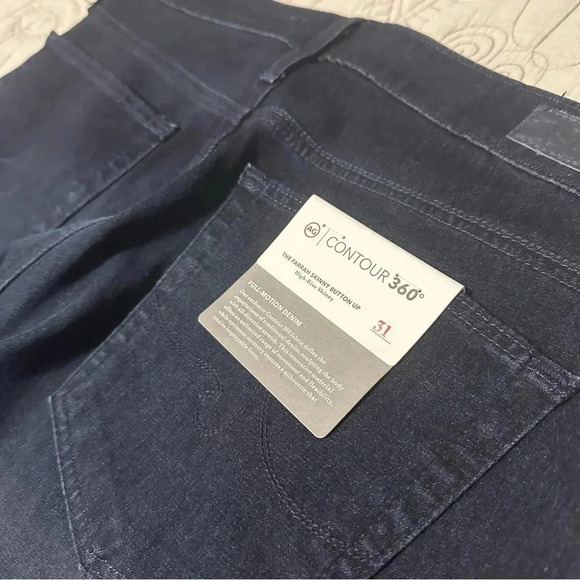 NWT AG Adriano Goldschmied 31 High-Rise Farrah Skinny Button Up Dark Stretch - Picture 7 of 9